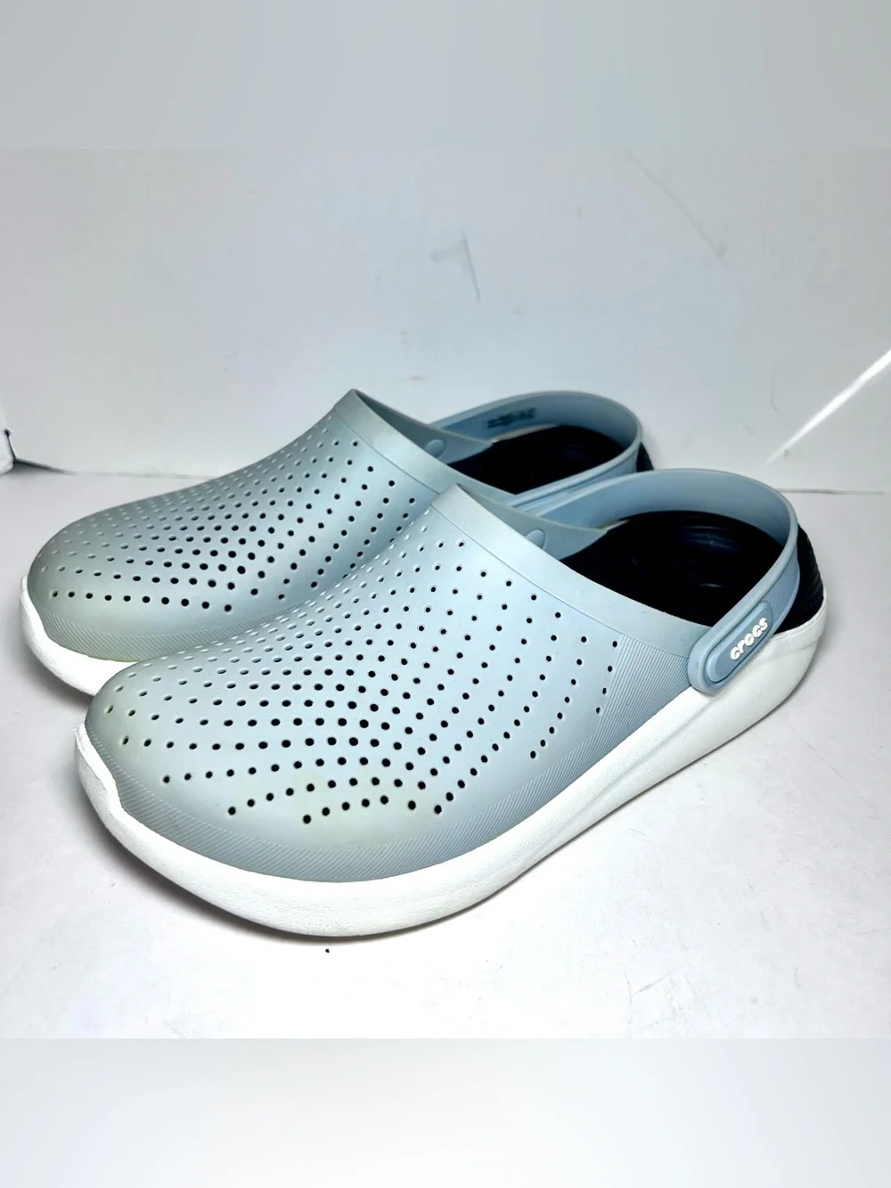Crocs LifeRide Clogs Gray White 9M 11W
